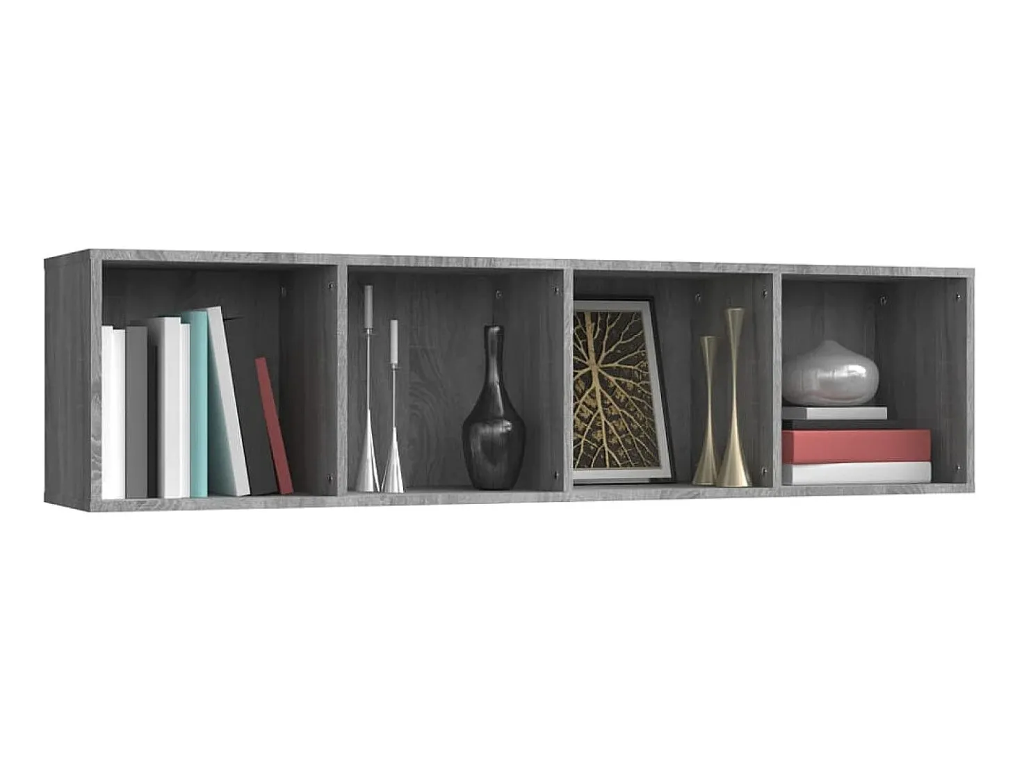 Estante/Móvel de TV 143x30x36 cm madeira proc. sonoma cinza PT324055