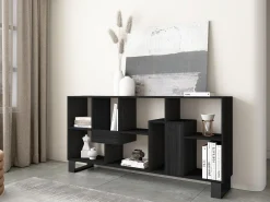 Estantes de prateleiras , 174x67x31, Design industrial, Preto
