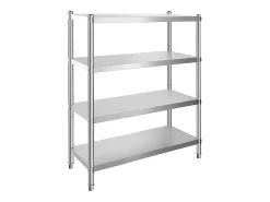Estantes, SucceBuy Unidade de Estantes em Aço Inoxidável, 4 Estantes, 122 x 48 x 150 CM, Capacidade de Carga 600 KG