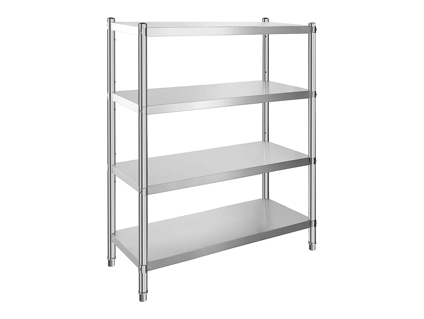 Estantes, SucceBuy Unidade de Estantes em Aço Inoxidável, 4 Estantes, 122 x 48 x 150 CM, Capacidade de Carga 600 KG