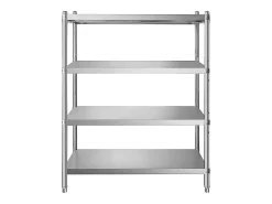 Estantes, SucceBuy Unidade de Estantes em Aço Inoxidável, 4 Estantes, 122 x 48 x 150 CM, Capacidade de Carga 600 KG