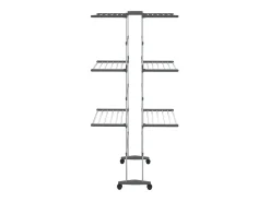 Estendal com 3 prateleiras/rodas 60x70x129 cm prateado PT905681