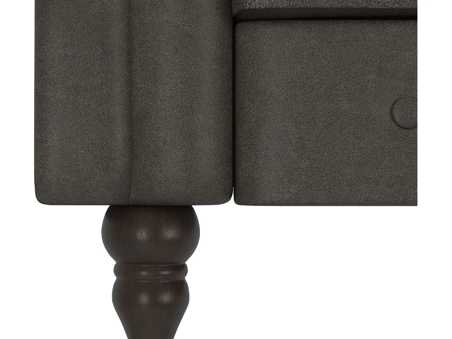 Felix | Sofá-cama Chaise Longue em microfibra antracite