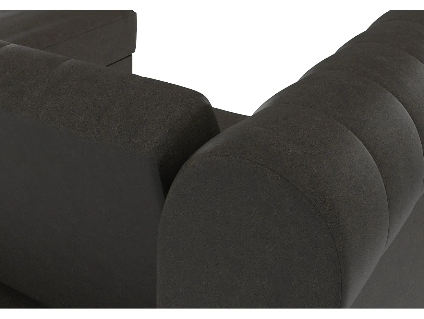 Felix | Sofá-cama Chaise Longue em microfibra antracite