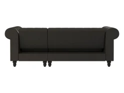 Felix | Sofá-cama Chaise Longue em microfibra antracite