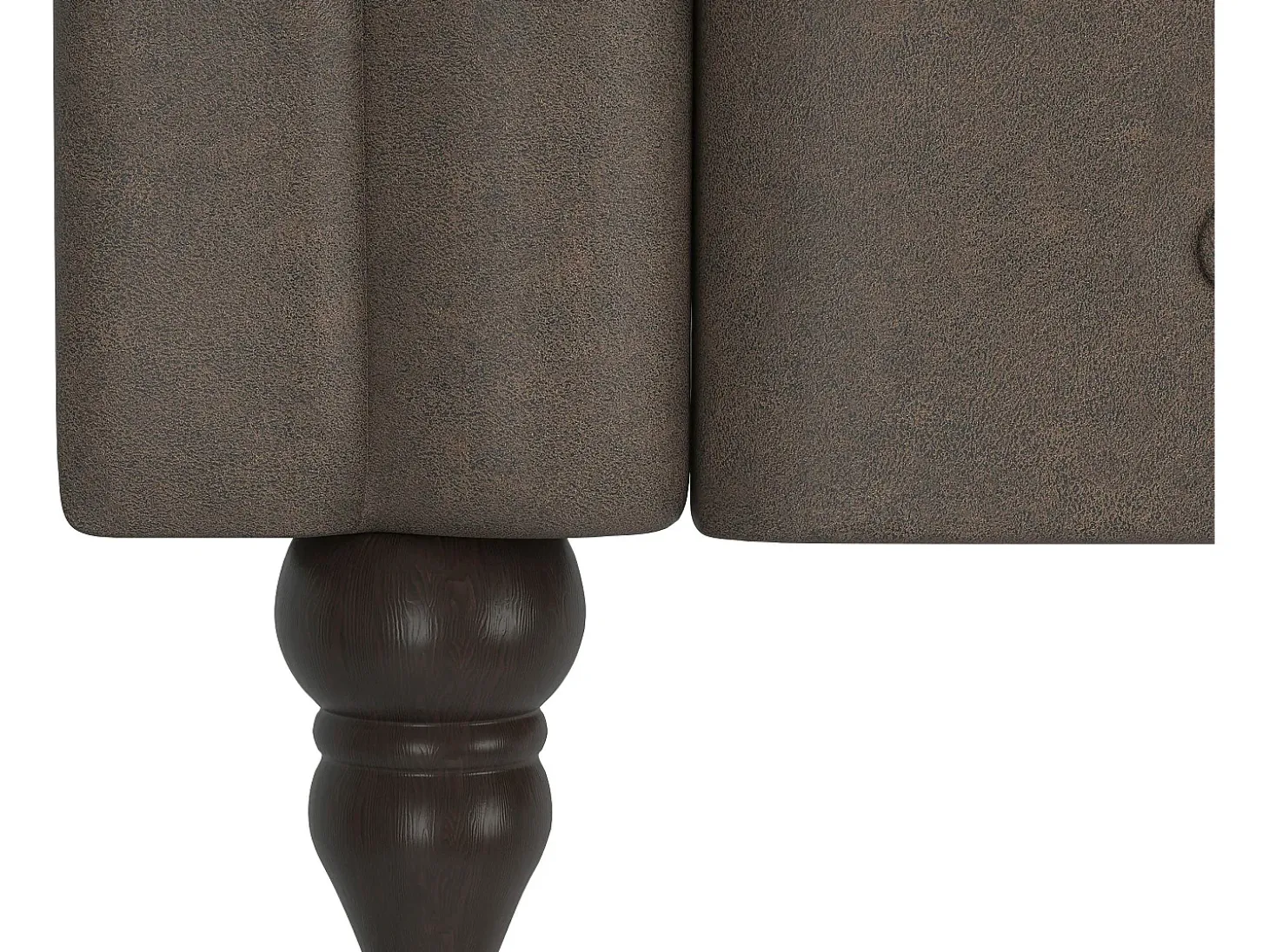 Felix | Sofá-cama Chaise Longue em microfibra castanho escuro