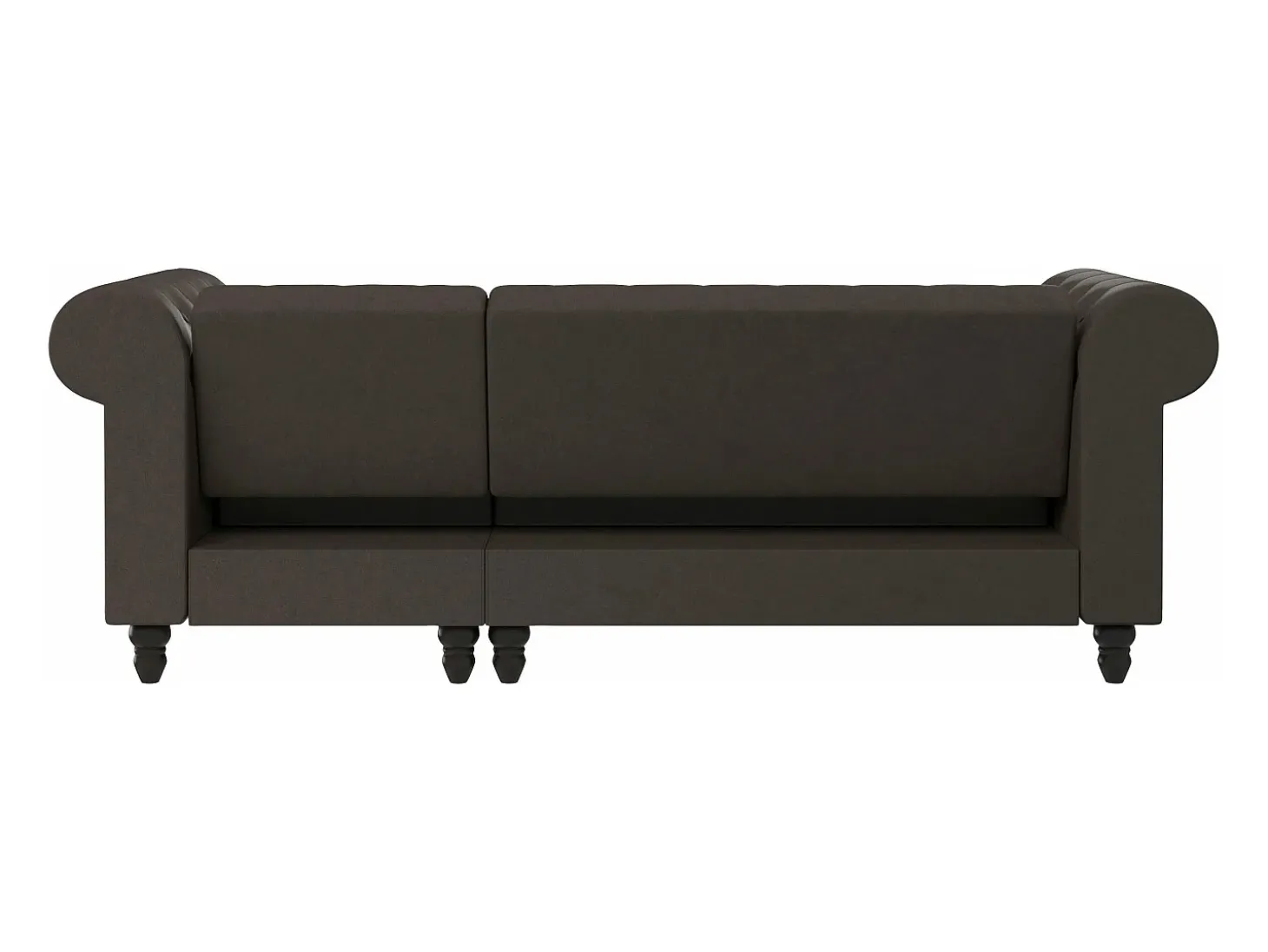 Felix | Sofá-cama Chaise Longue em microfibra castanho escuro