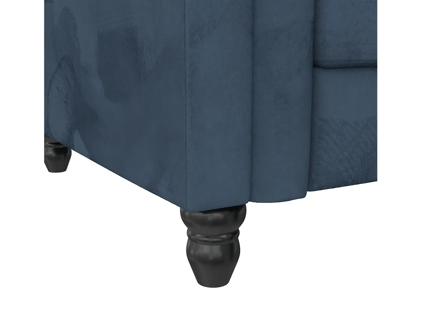 Felix | Sofá-cama com chaise longue em veludo azul