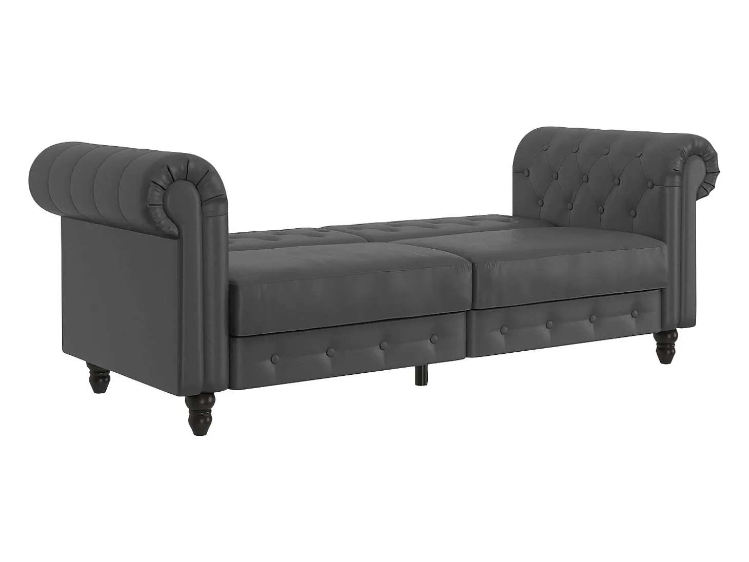 Felix | Sofá-cama de 3 lugares PU cinzento