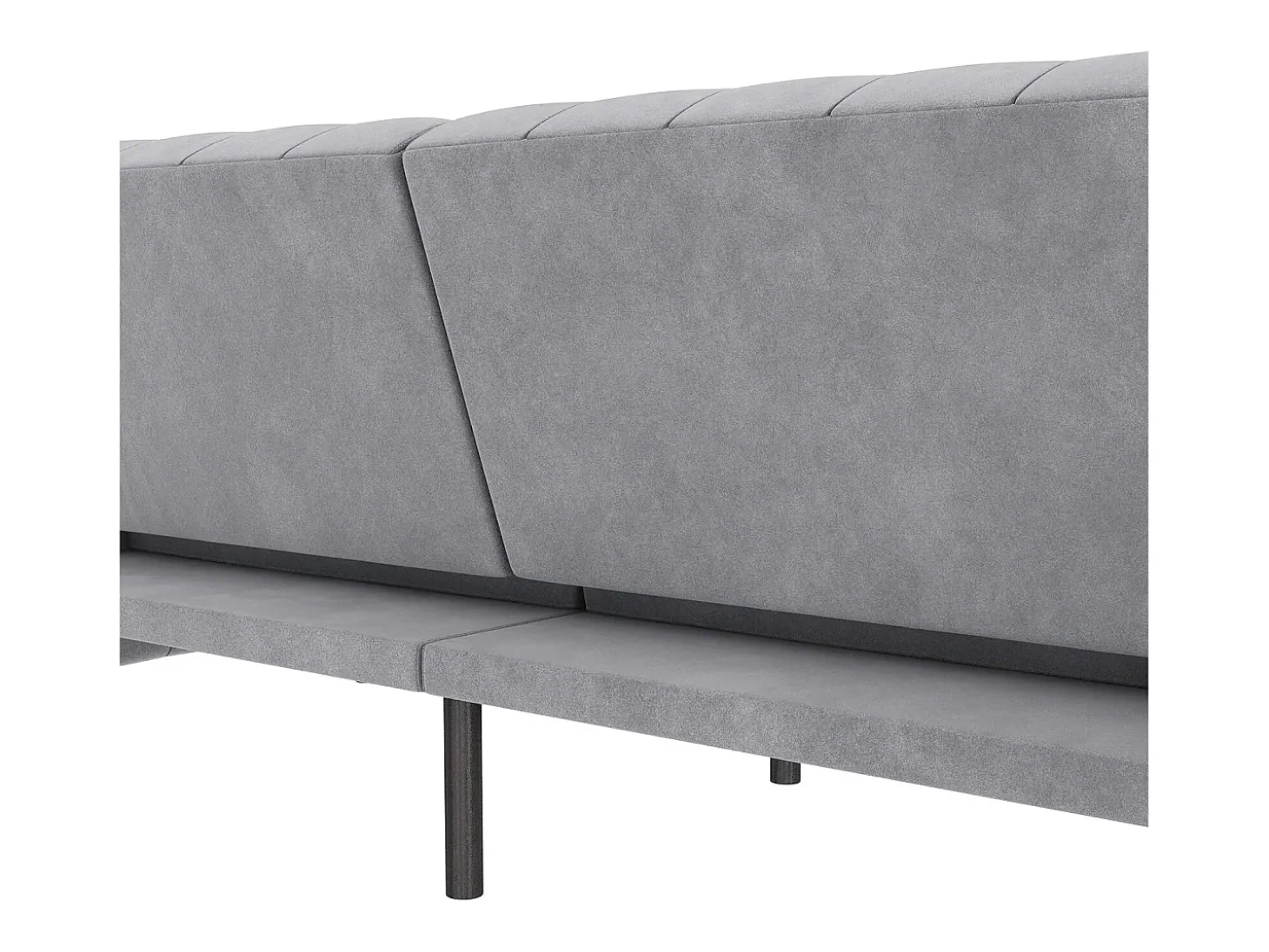Felix | Sofá-cama de 3 lugares em veludo cinzento claro
