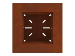 Fire Pit Castanho 60 x 60 x 50 cm Aço resistente às intempéries