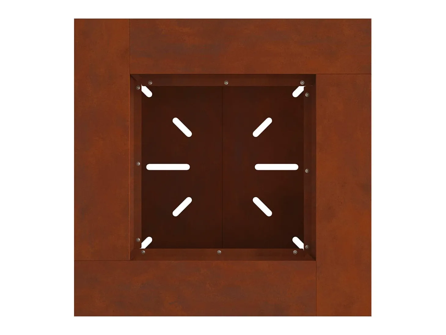Fire Pit Castanho 60 x 60 x 50 cm Aço resistente às intempéries