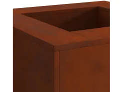Fire Pit Castanho 80 x 80 x 40 cm Aço resistente às intempéries