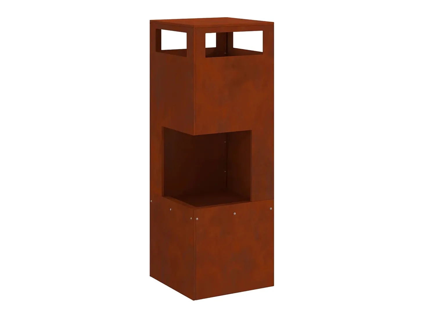 Fire Pit Castanho 35 x 35 x 100 cm Aço
