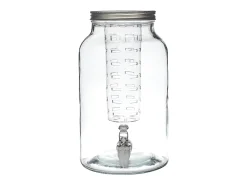 Fonte de Bebidas em Vidro com Infusor 5,5l Transparente