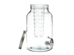 Fonte de Bebidas em Vidro com Infusor 5,5l Transparente
