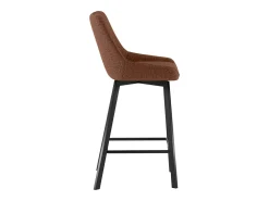 Fox - Banqueta de tecido preto - Conjunto de 2 peças