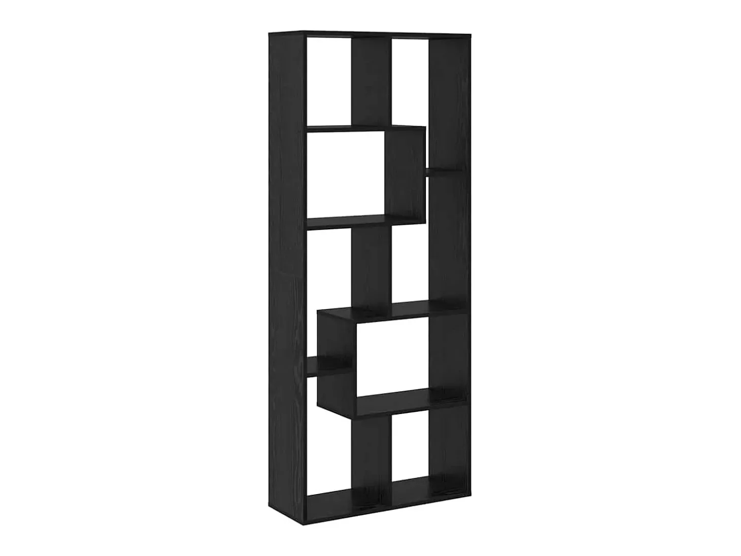 Gabinete de Livros Carvalho Preto 67 x 25 x 162 cm