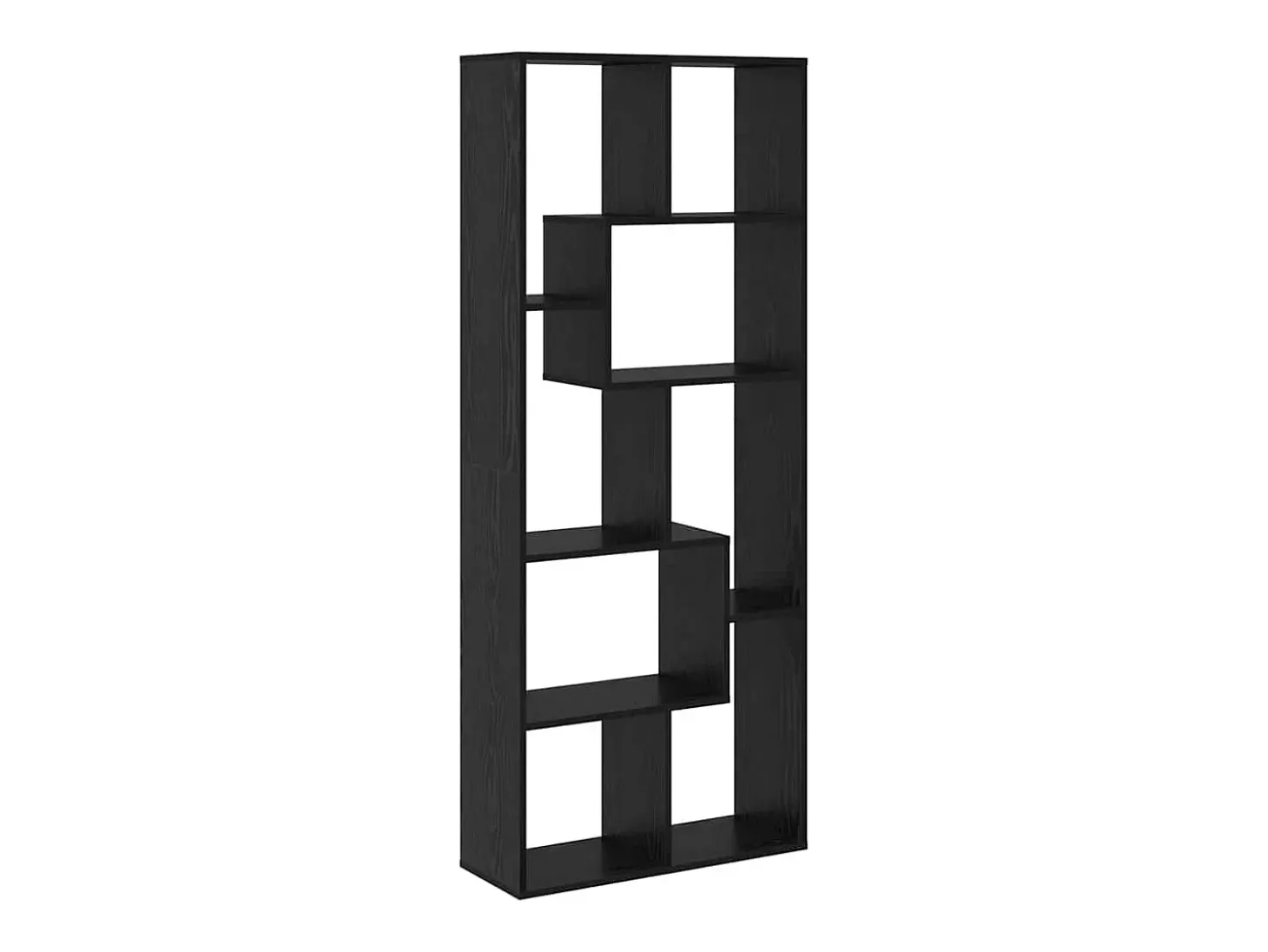 Gabinete de Livros Carvalho Preto 67 x 25 x 162 cm