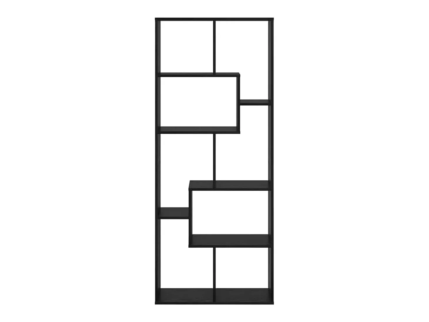 Gabinete de Livros Carvalho Preto 67 x 25 x 162 cm