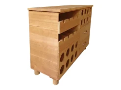 Garrafeira, armário para vinho em madeira C90 x L32 x A69 cm natural - RIOJA