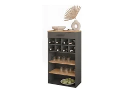 Garrafeira carvalho goldkraft/antracite 60x34.5x106 repose