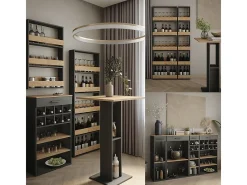 Garrafeira carvalho goldkraft/antracite 30x34.5x106 repose