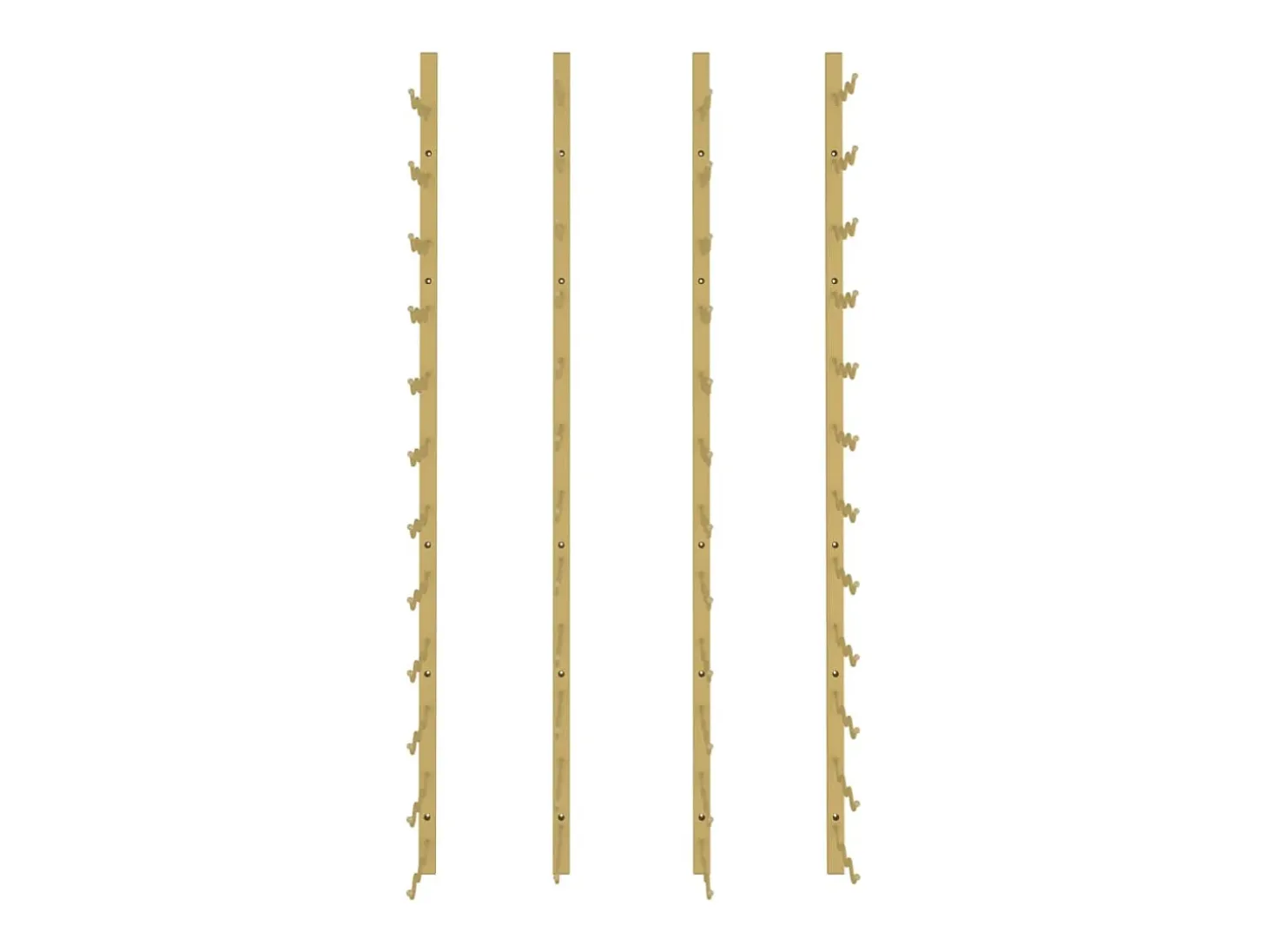 Garrafeira de parede para 36 garrafas 2 pcs ferro dourado PT832369
