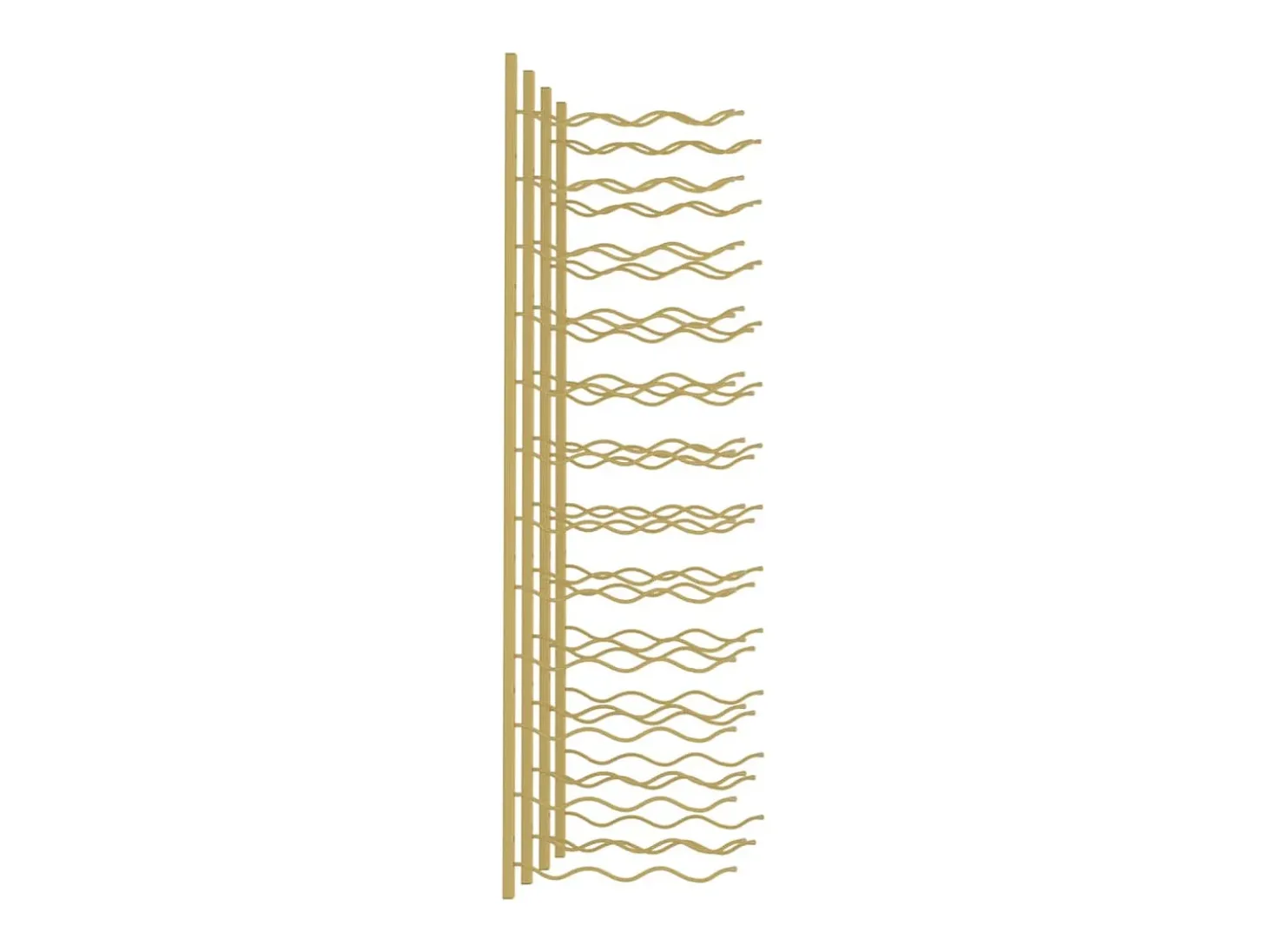 Garrafeira de parede para 36 garrafas 2 pcs ferro dourado PT832369
