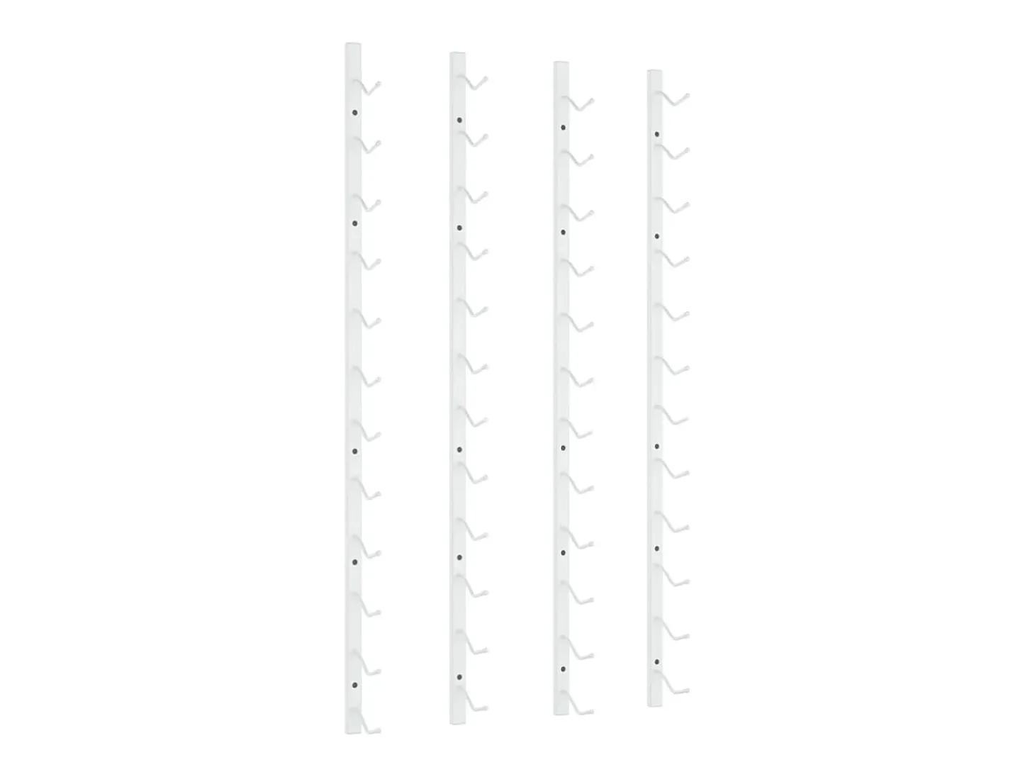 Garrafeira de parede para 12 garrafas 2 pcs ferro branco PT473750