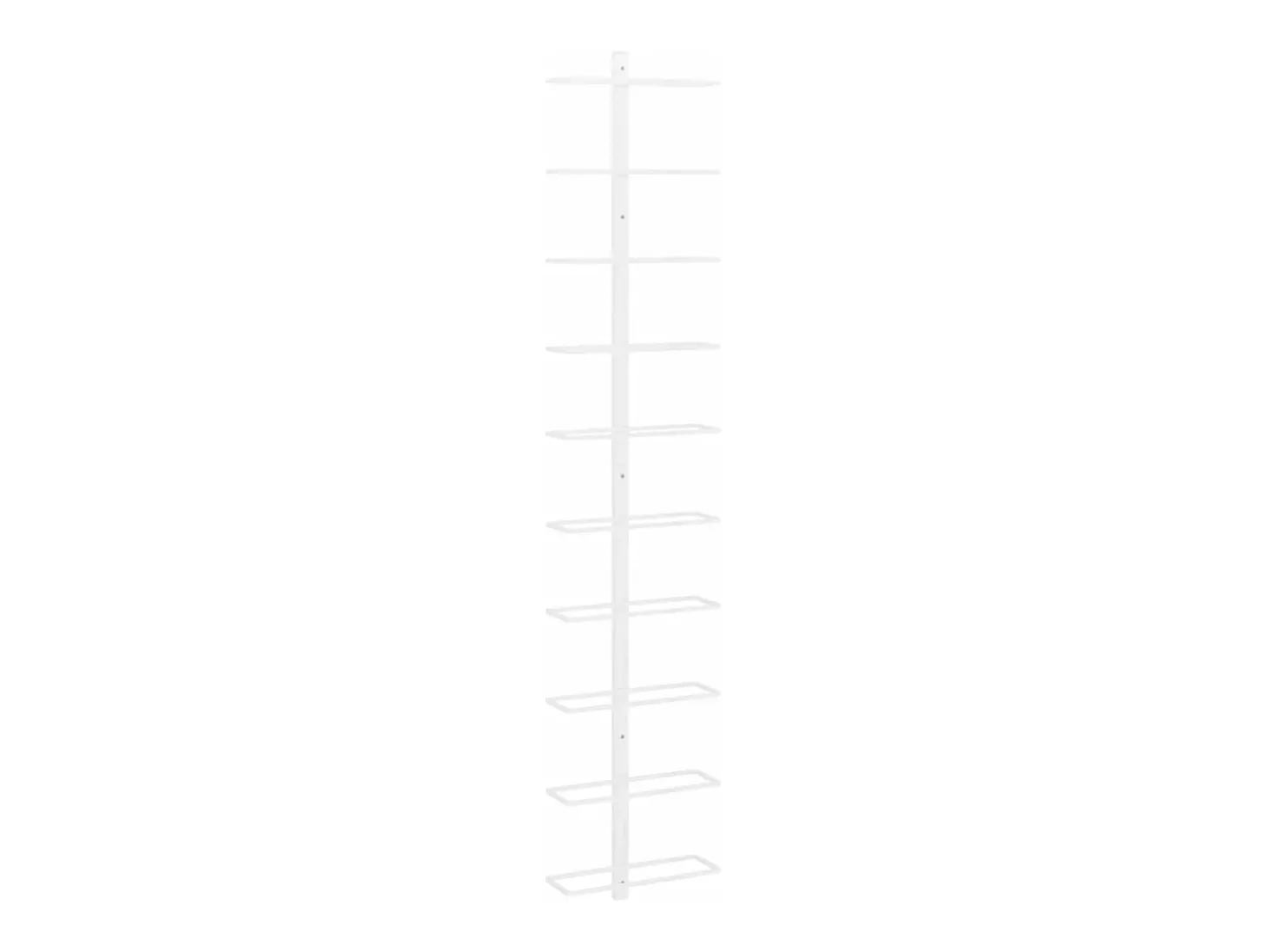 Garrafeira de parede para 10 garrafas metal branco PT394305