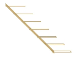 Garrafeira de parede para 7 garrafas metal dourado PT192459
