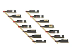 Garrafeira de parede para 7 garrafas metal dourado PT637108