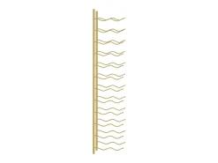 Garrafeira de parede para 24 garrafas ferro dourado PT105394