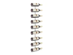 Garrafeira de parede para 9 garrafas ferro branco PT922216