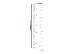 Garrafeira de parede para 12 garrafas 2 pcs ferro dourado PT817206