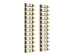 Garrafeira de parede para 12 garrafas 2 pcs ferro dourado PT817206