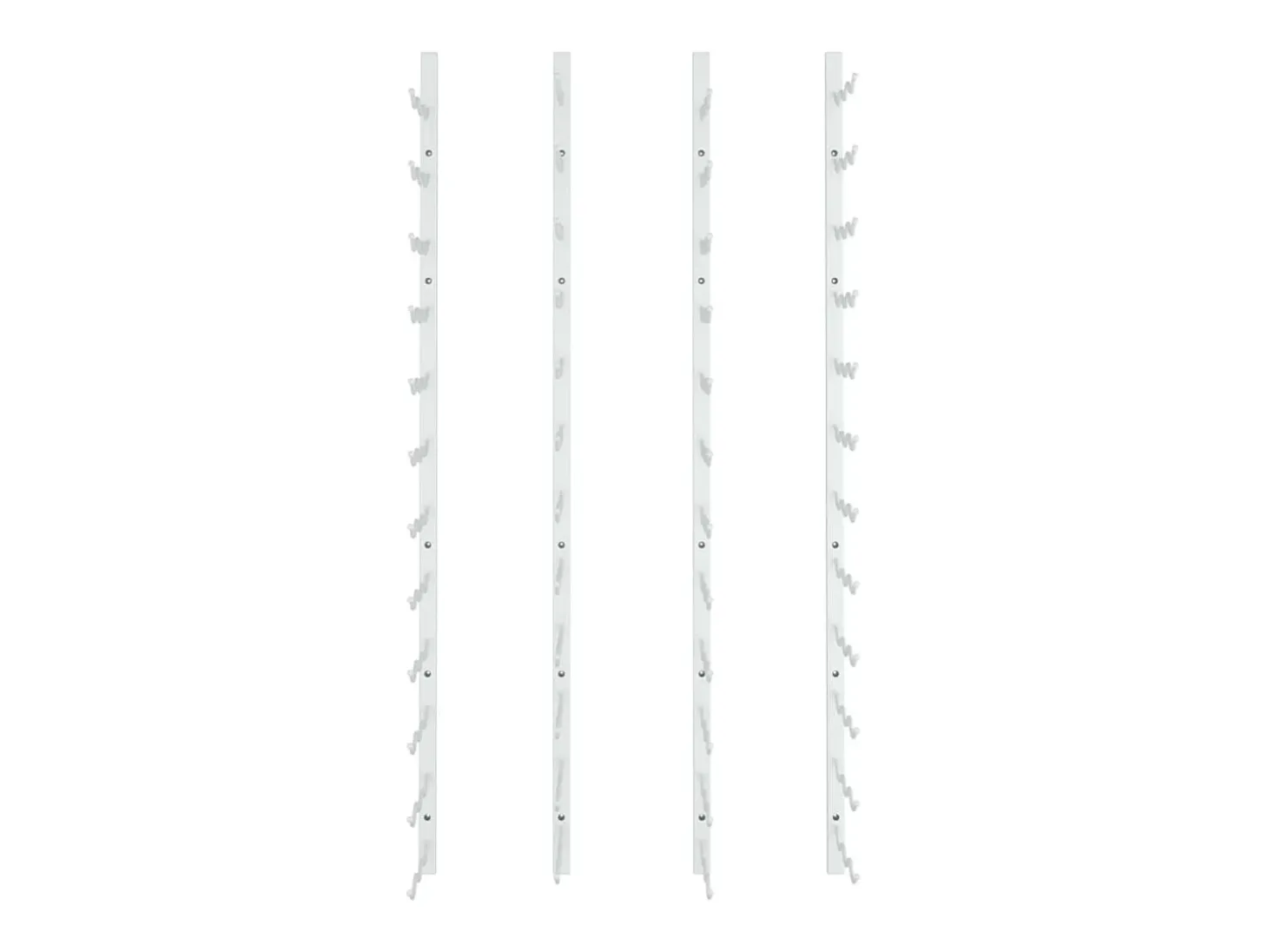 Garrafeira de parede para 36 garrafas 2 pcs ferro branco PT479017