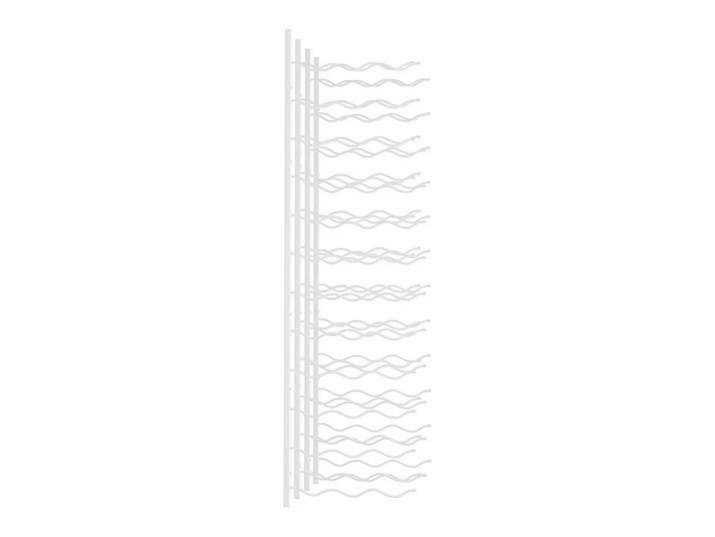 Garrafeira de parede para 36 garrafas 2 pcs ferro branco PT479017