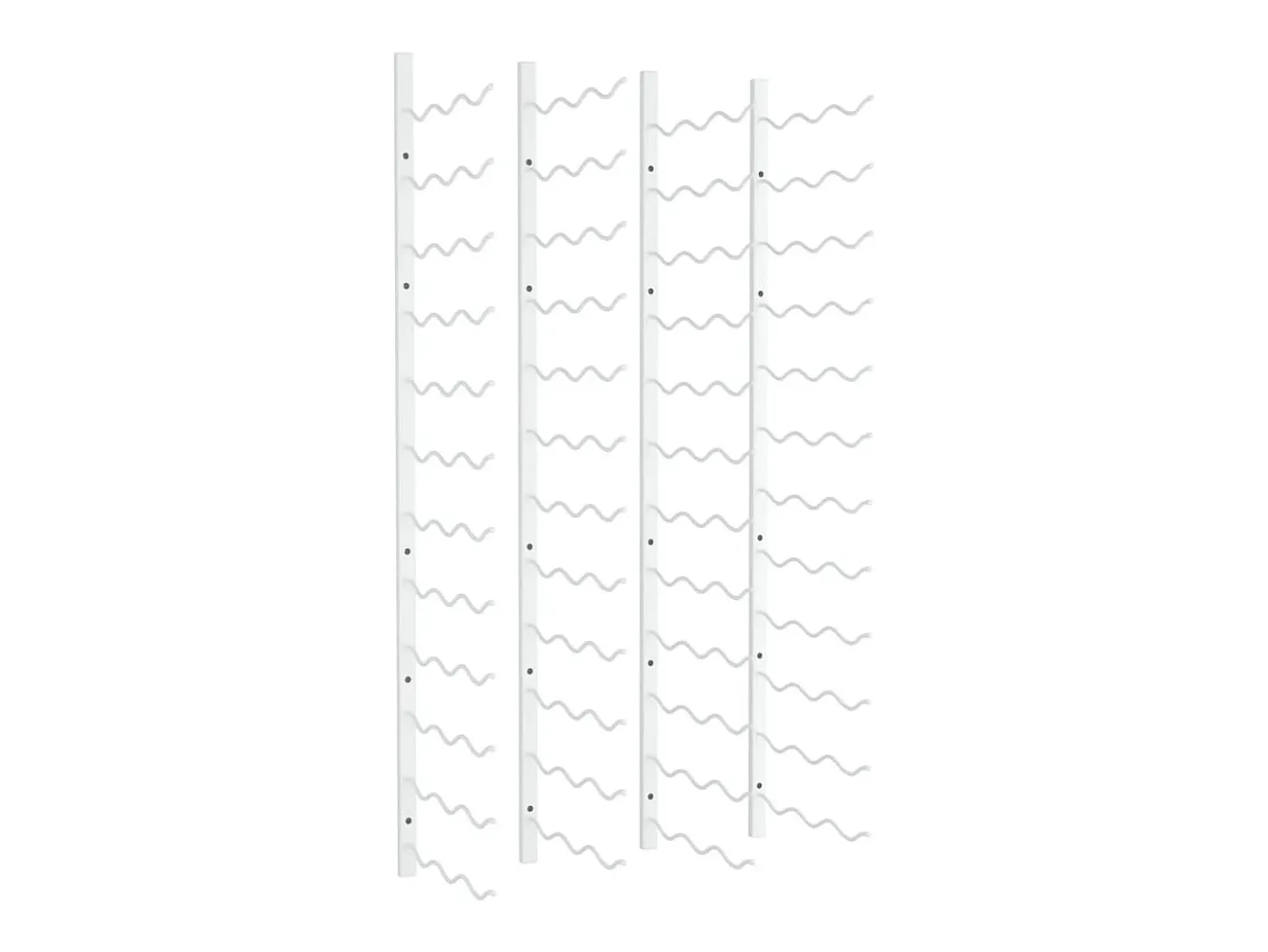 Garrafeira de parede para 36 garrafas 2 pcs ferro branco PT479017