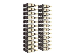 Garrafeira de parede para 36 garrafas 2 pcs ferro branco PT479017