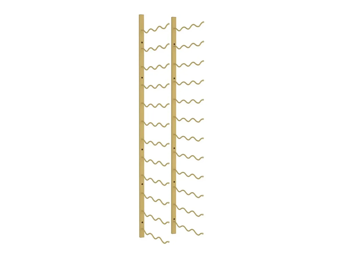 Garrafeira de parede para 36 garrafas ferro dourado PT835230