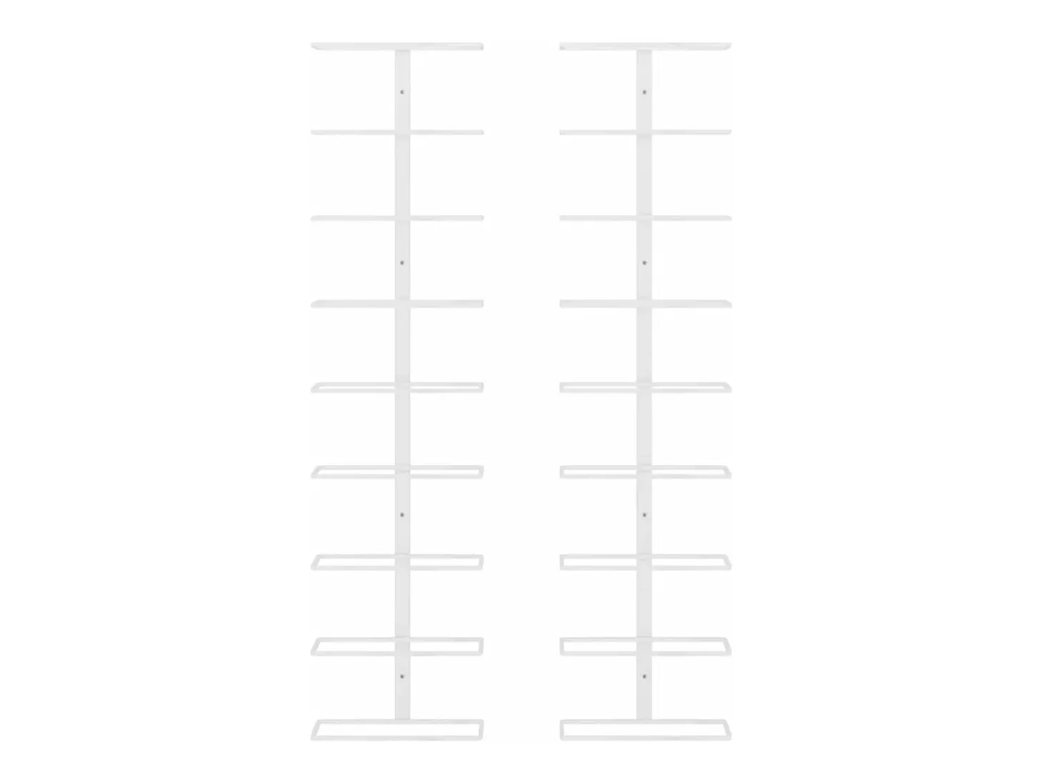Garrafeira de parede para 9 garrafas 2 pcs ferro branco PT719530