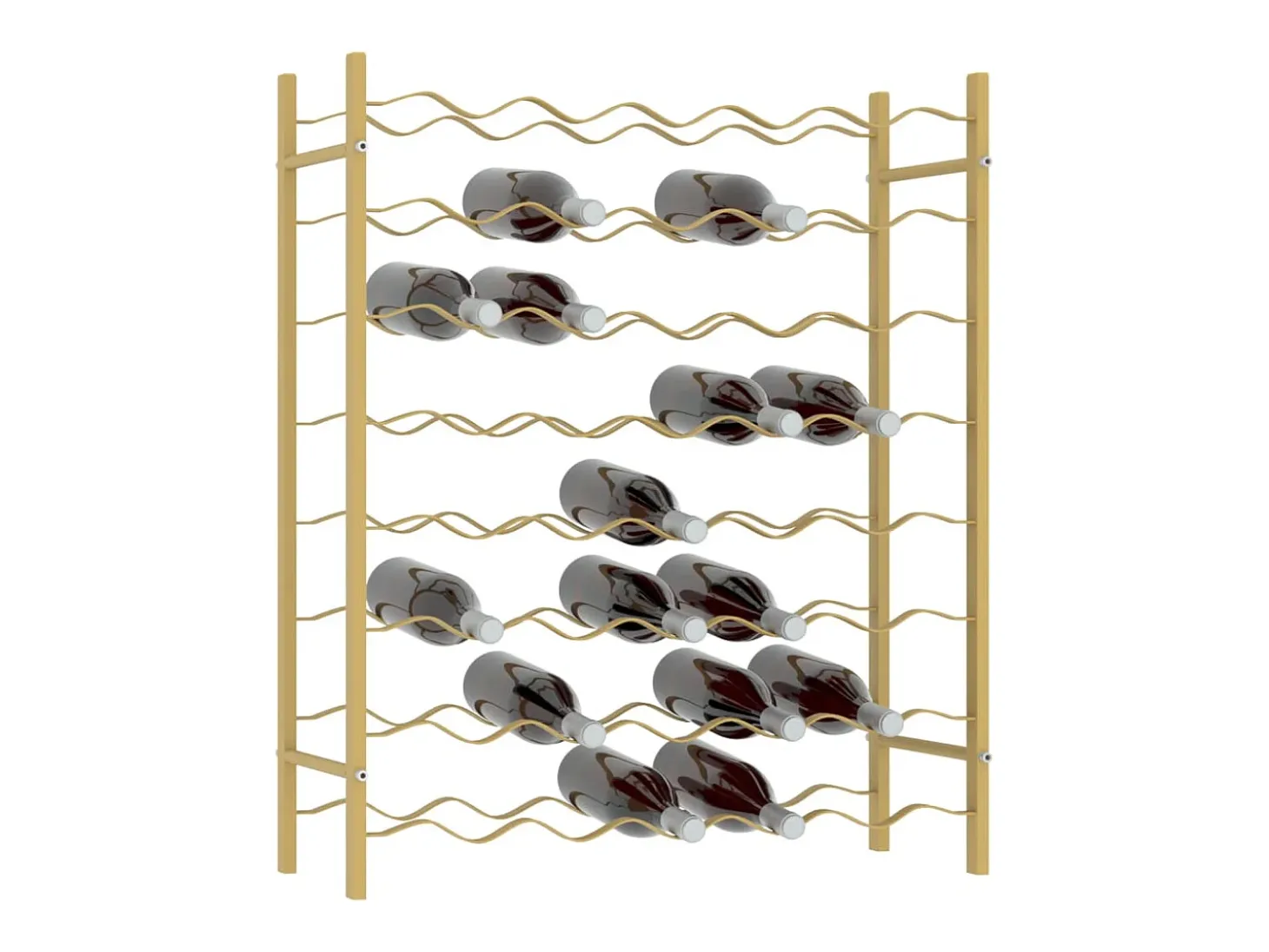 Garrafeira para 48 garrafas metal dourado PT786438