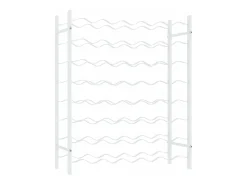 Garrafeira para 48 garrafas metal branco PT862886