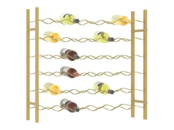 Garrafeira para 36 garrafas metal dourado PT572747