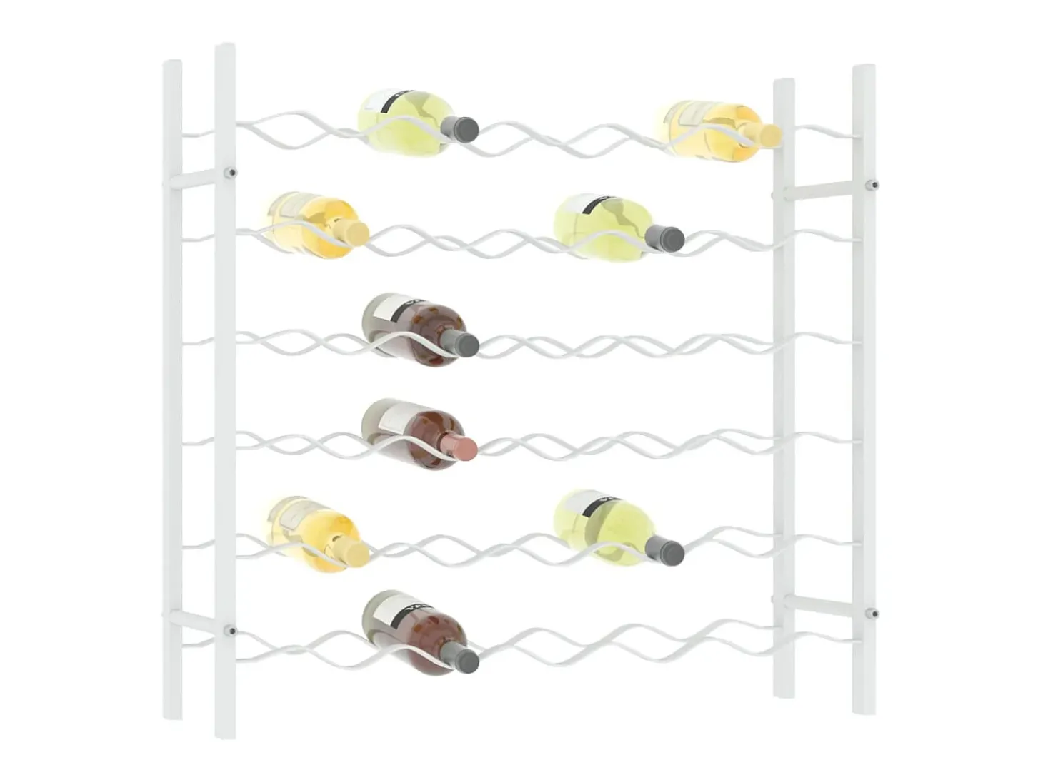 Garrafeira para 36 garrafas metal branco PT861794