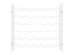 Garrafeira para 36 garrafas metal branco PT861794