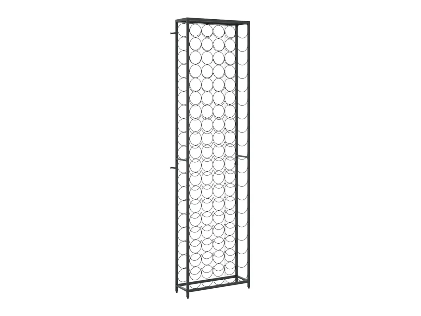 Garrafeira para 95 garrafas 54x18x200 cm ferro forjado preto PT832783