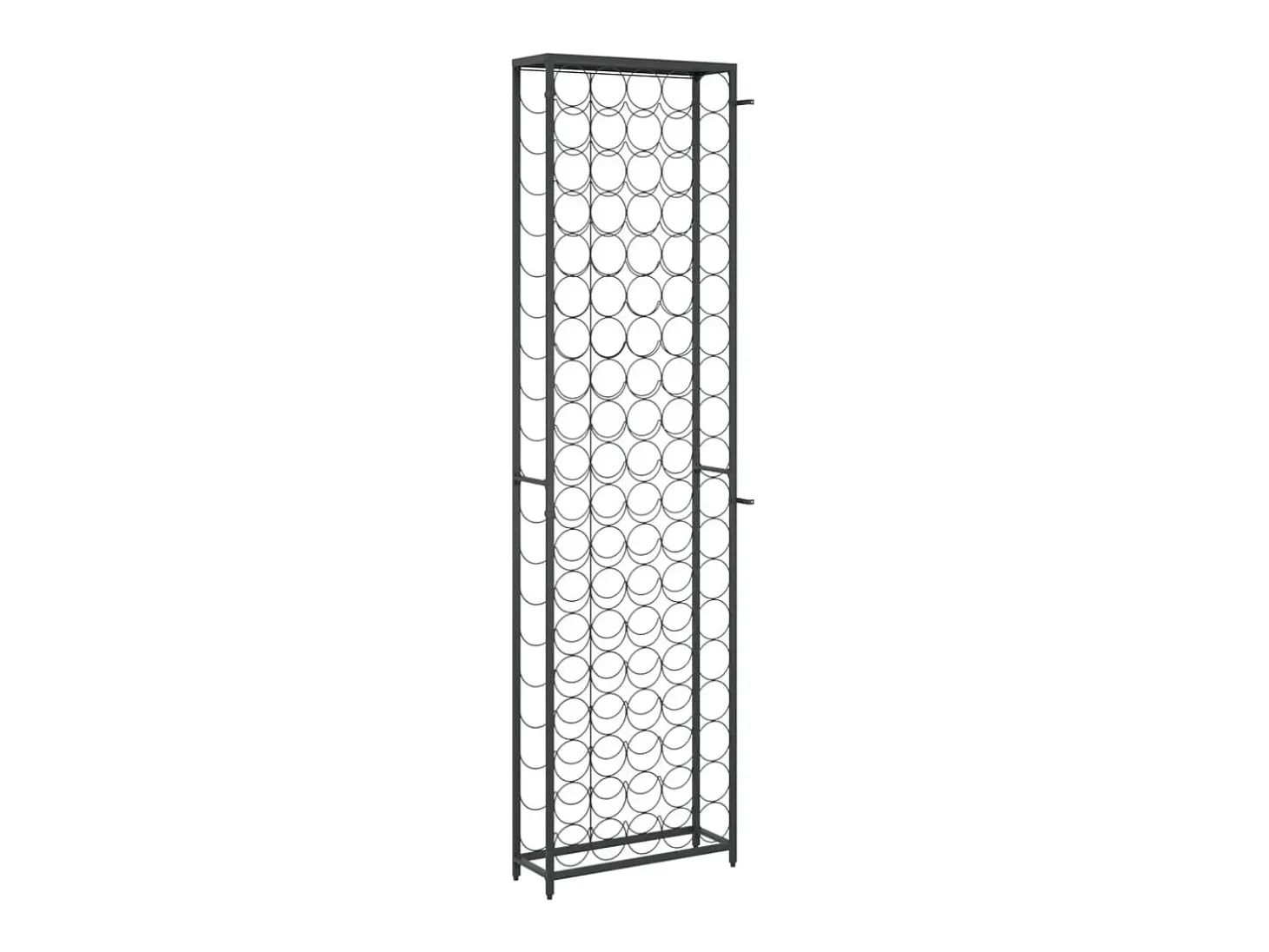Garrafeira para 95 garrafas 54x18x200 cm ferro forjado preto PT832783